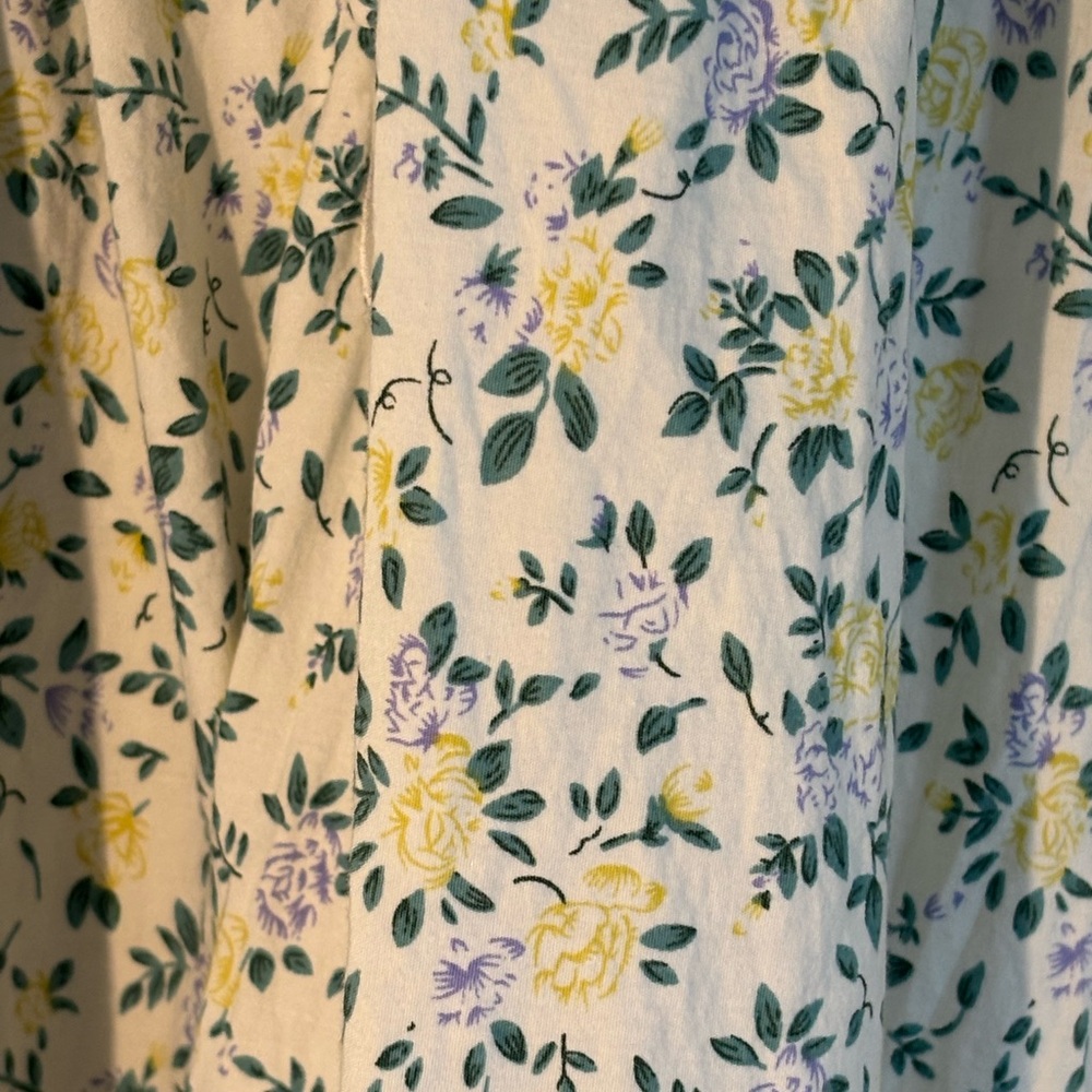 Mable Floral Puff Sleeve Mini Dress 100% Cotton Size M - Picture 2 of 9